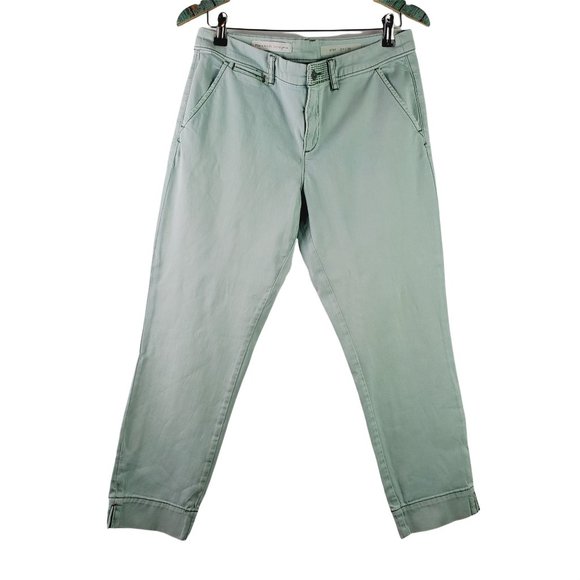 Pilcro and the Letterpress STET Crop Mint Chinos Pant Sz 30 - Picture 1 of 9